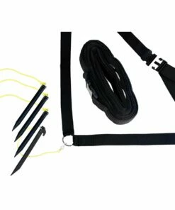 Park & Sun 2" Black Outdoor Volleyball Boundary Kit