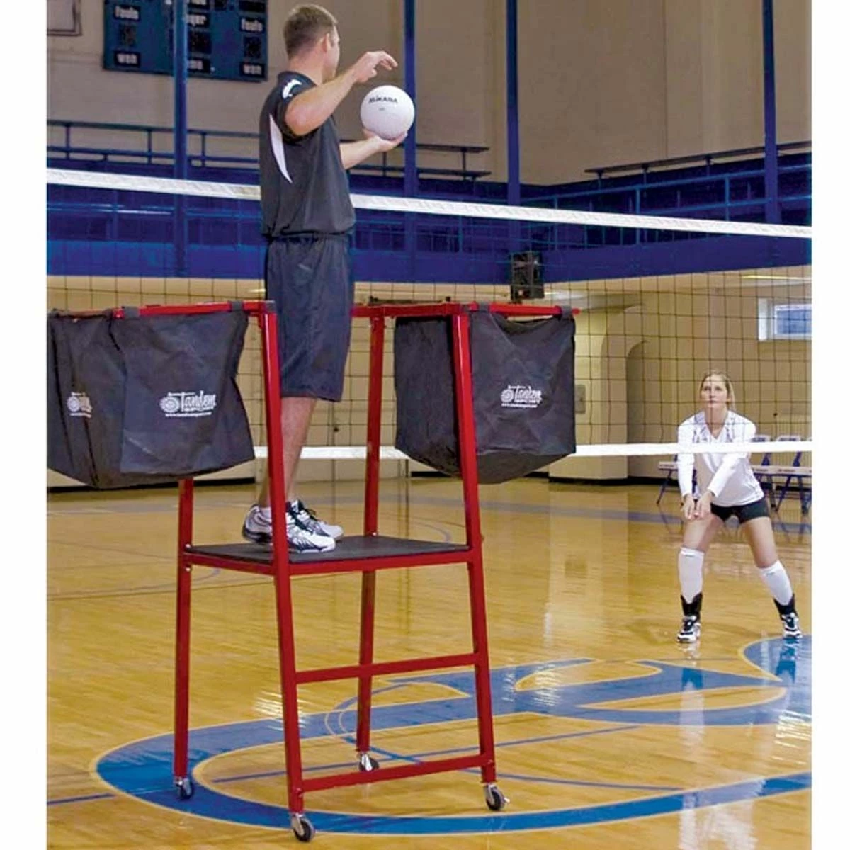 Tandem Volleyball Adjustable Training Tower 1 Tandem Volleyball Adjustable Training Tower