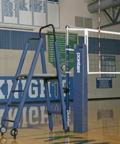 Porter Powr-Steel 3" INTERNATIONAL Volleyball Net Package w/ Ref Stand -Volleyball Sales Shop a25 201 inset