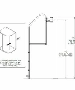 Porter Powr-Steel Judges Stand Wall Bracket 5 Porter Powr-Steel Judges Stand Wall Bracket -Volleyball Sales Shop a25 237 02
