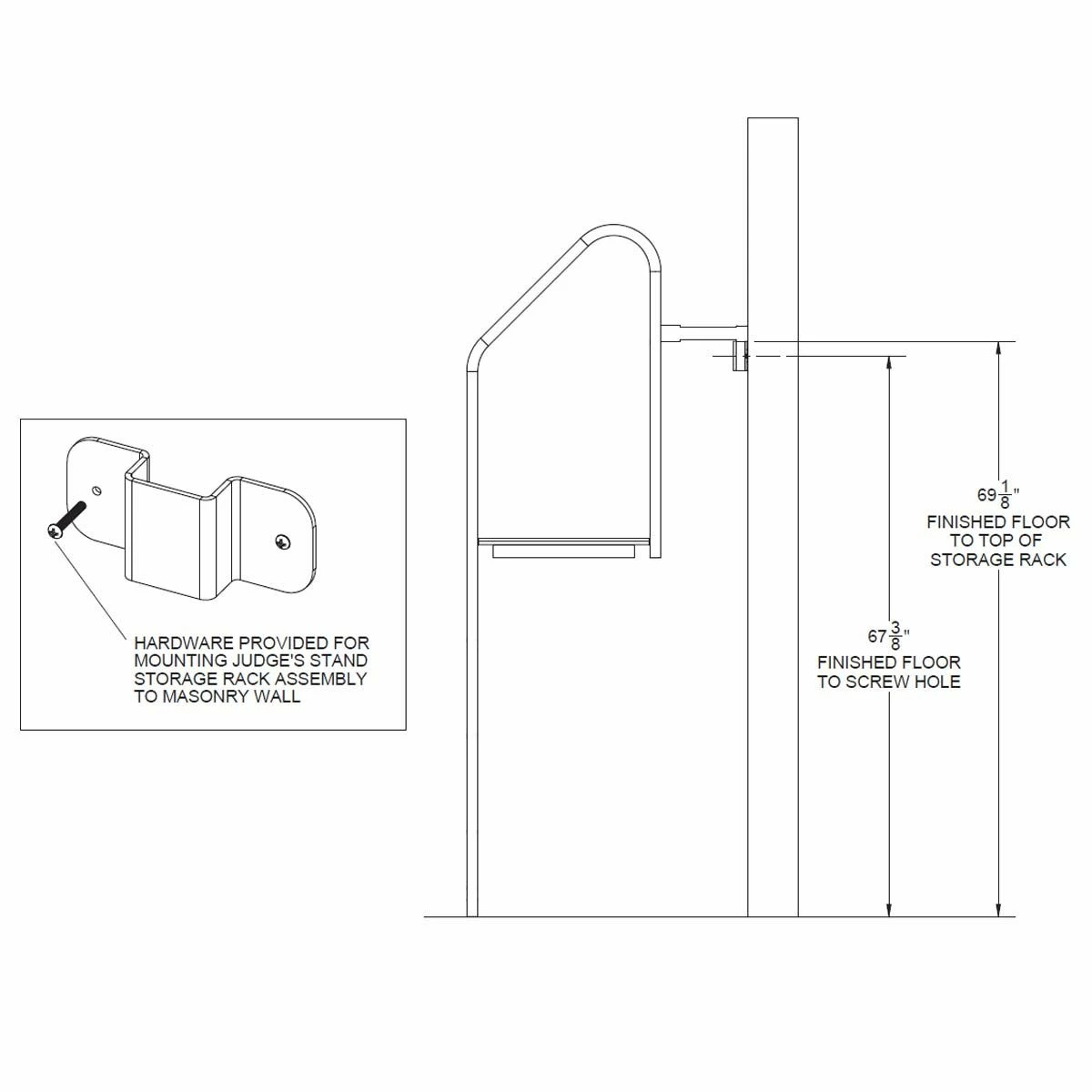 Porter Fitted Judges Stand Wall Bracket 2 Porter Fitted Judges Stand Wall Bracket - Image 2