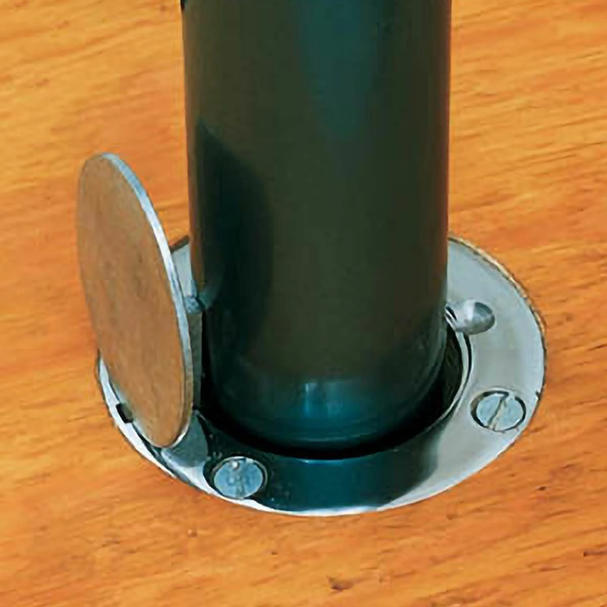 Spalding 3" PV Volleyball Floor Plate & Sleeves, 408-785, pair 1 Spalding 3" PV Volleyball Floor Plate & Sleeves, 408-785, pair