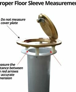 Jaypro 3" dia. Hinged Volleyball Floor Sleeves, PVB-70S (pair) 6 Jaypro 3" dia. Hinged Volleyball Floor Sleeves, PVB-70S (pair) -Volleyball Sales Shop a25 281 measure