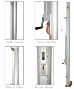 Schelde Infinity I4 4" Volleyball Net System -Volleyball Sales Shop a25 287 uprights diagram
