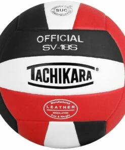 Tachikara SV18S Composite Leather Volleyball, COLORS 10 Tachikara SV18S Composite Leather Volleyball, COLORS -Volleyball Sales Shop a25 429scawhtblk 1