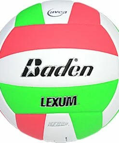 Baden VX450C Lexum Soft-Touch Composite Volleyball, COLORS -Volleyball Sales Shop a25 463neogrnpnk