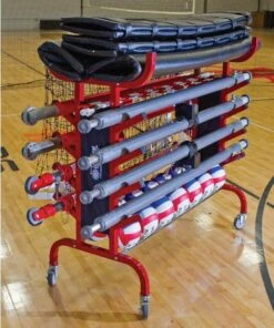 Tandem Portable Volleyball Equipment Cart