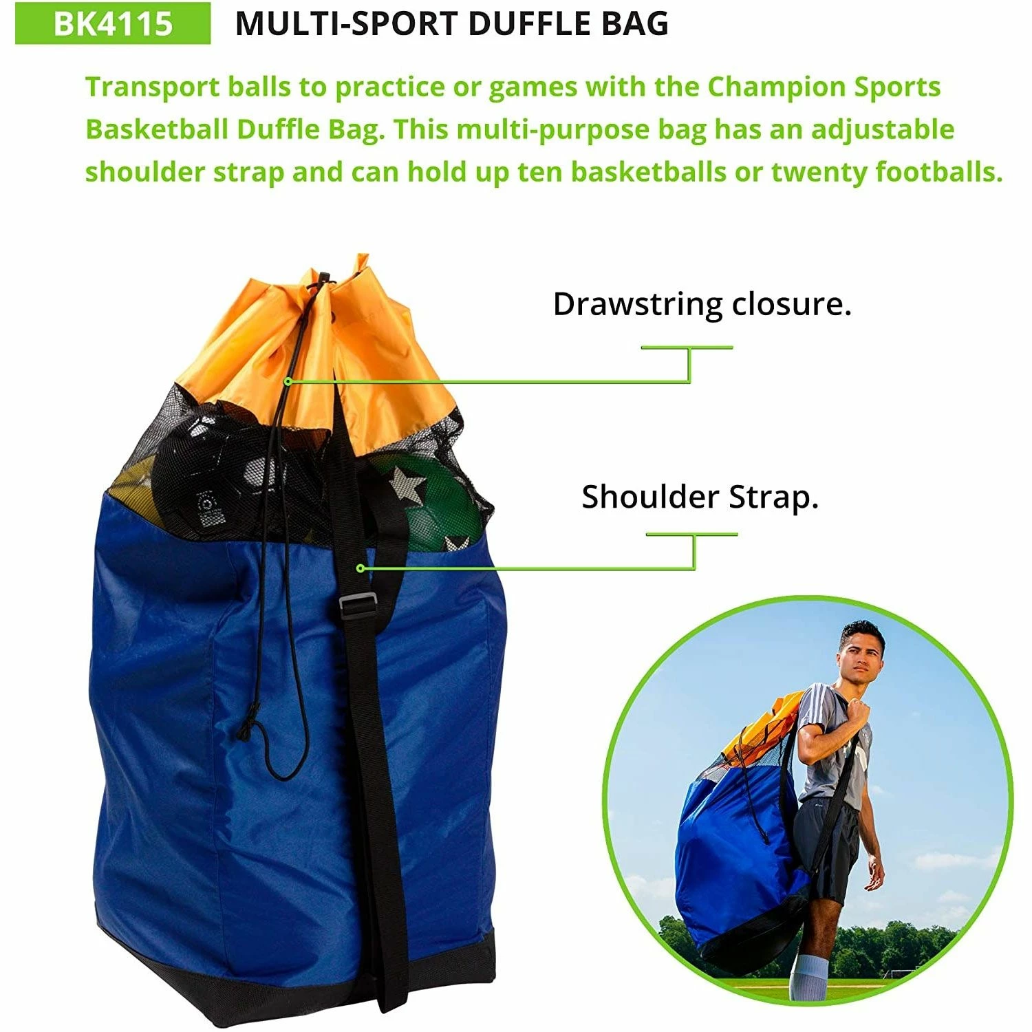 Champion Duffle Ball Bag 3 Champion Duffle Ball Bag - Image 3