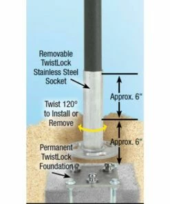 Bison Centerline Elite Beach Sand Volleyball Net System -Volleyball Sales Shop second image